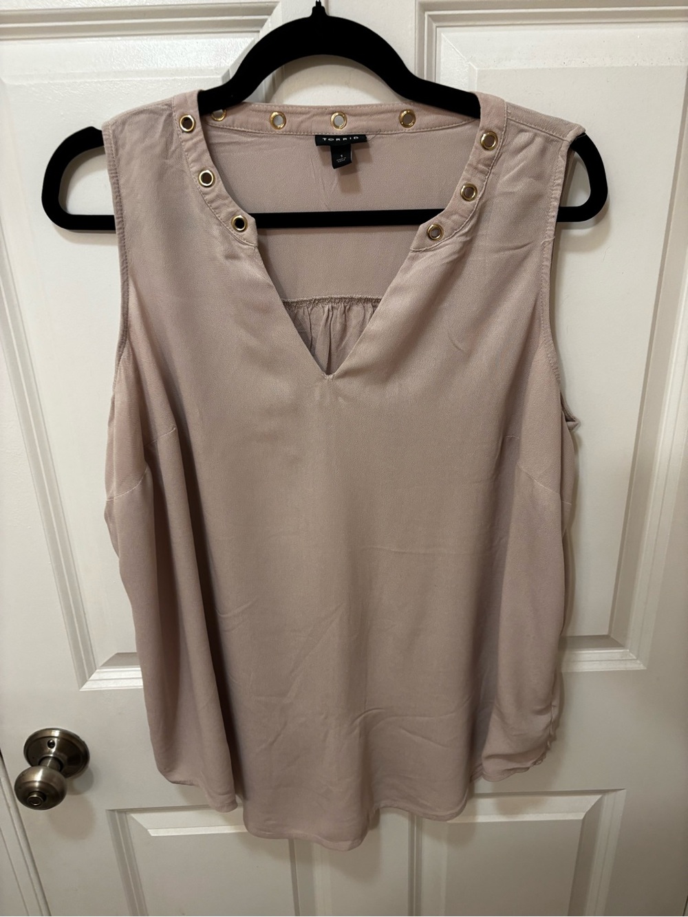 torrid Sleeveless V-Neck Grommet Trim